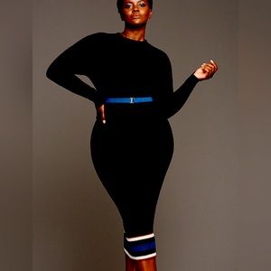 Mock-neck Midi Dress By Glamour X Lane Bryant - belt not included